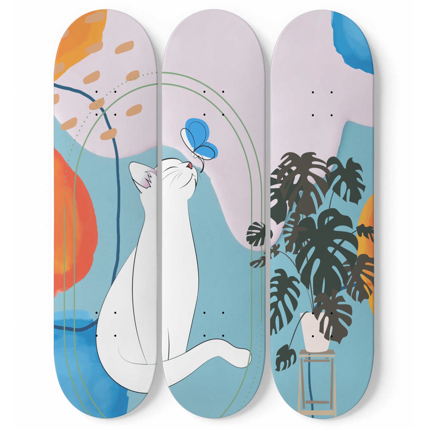 Can Minimalist 3 piece skateboard art