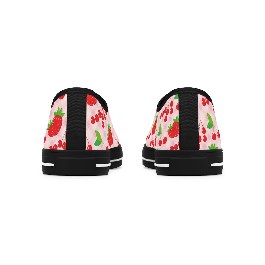 Strawberry & cherry Women's Low Top Sneakers