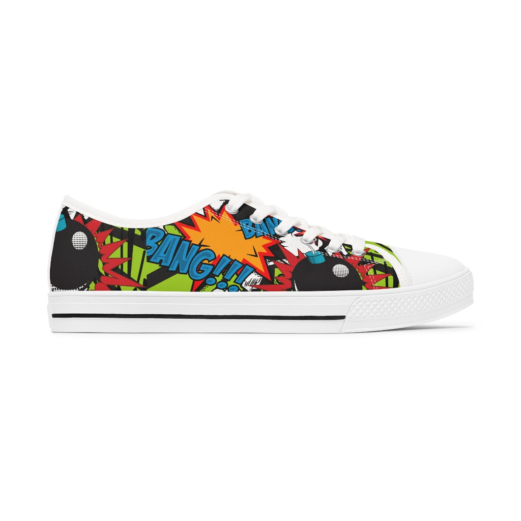 Retro comic Women's Low Top Sneakers