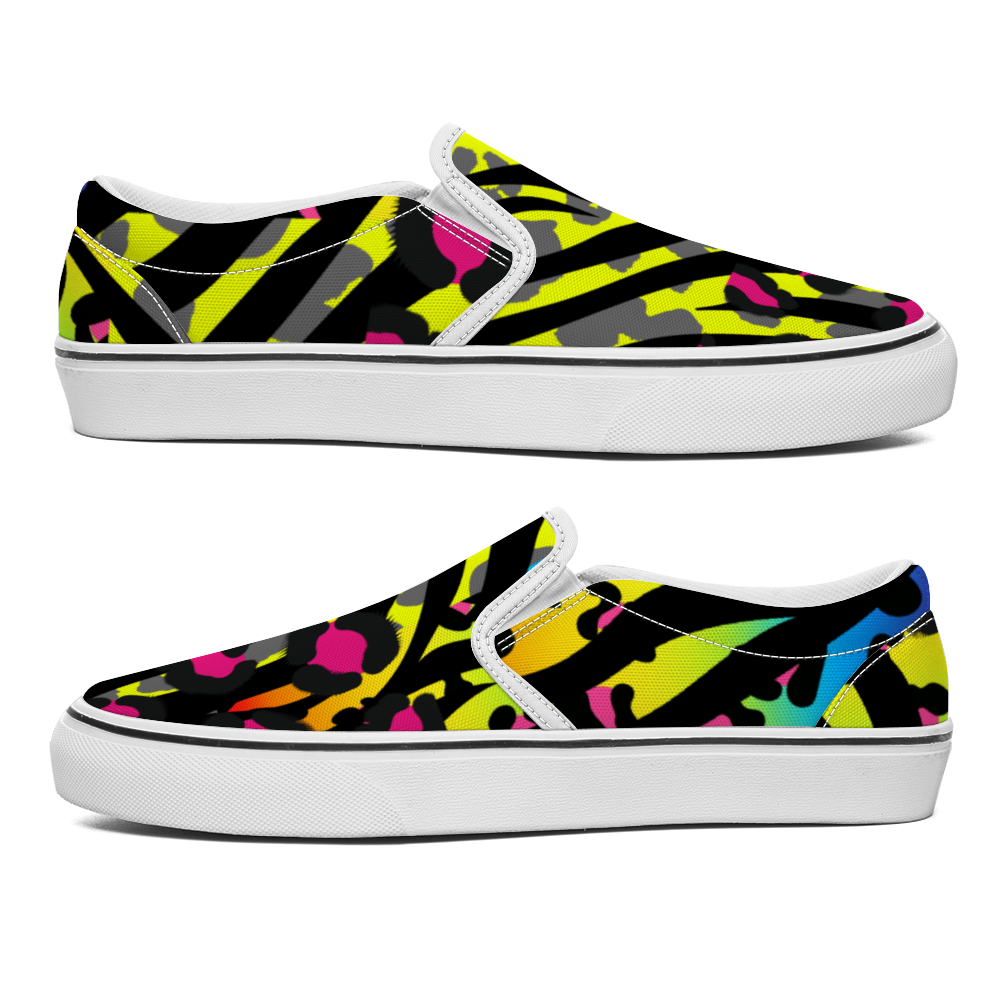 Neon animal  Unisex Slip On Shoes