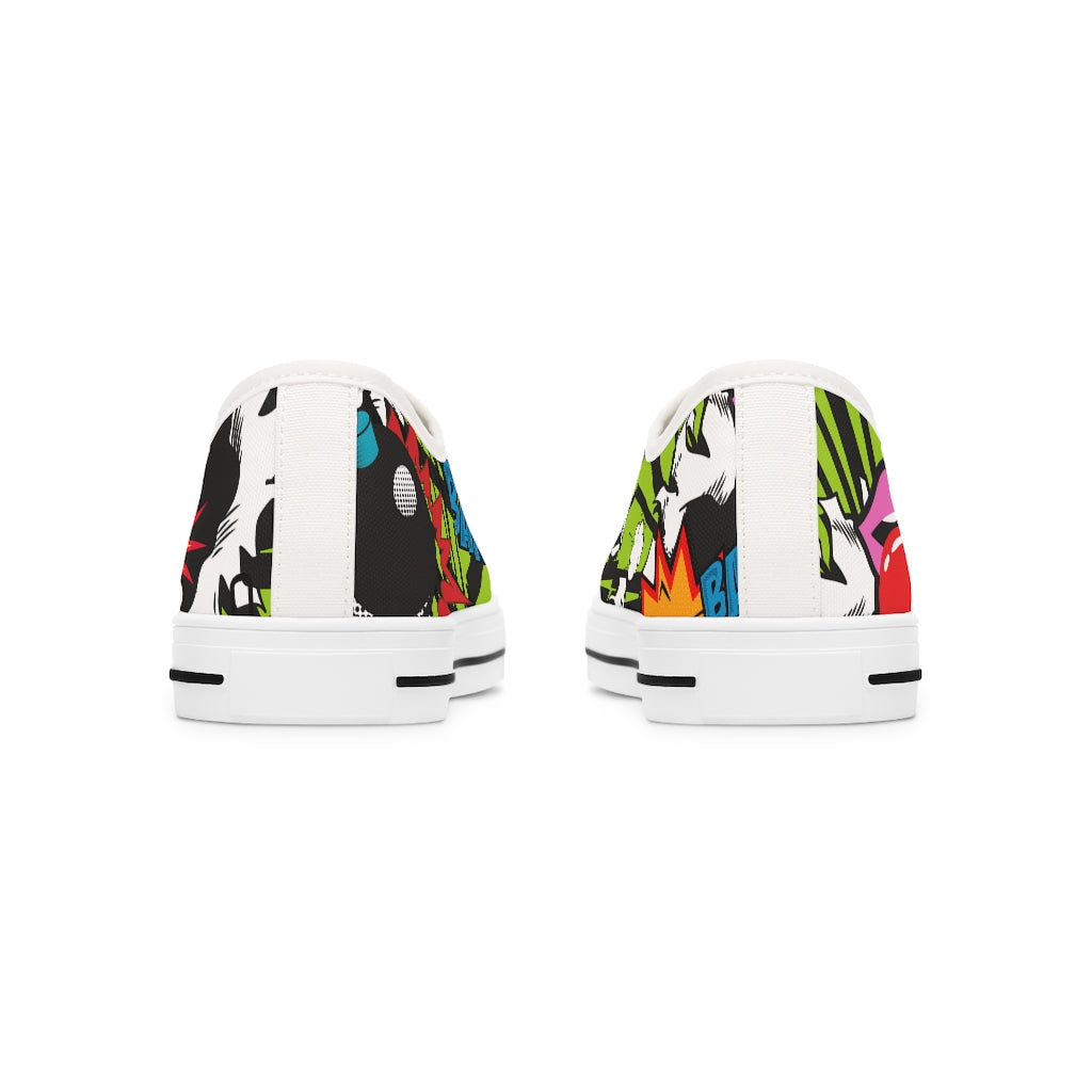 Retro comic Women's Low Top Sneakers