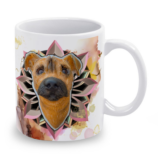 Doggie 11 Oz White Ceramic Coffee Mug 2 Sides