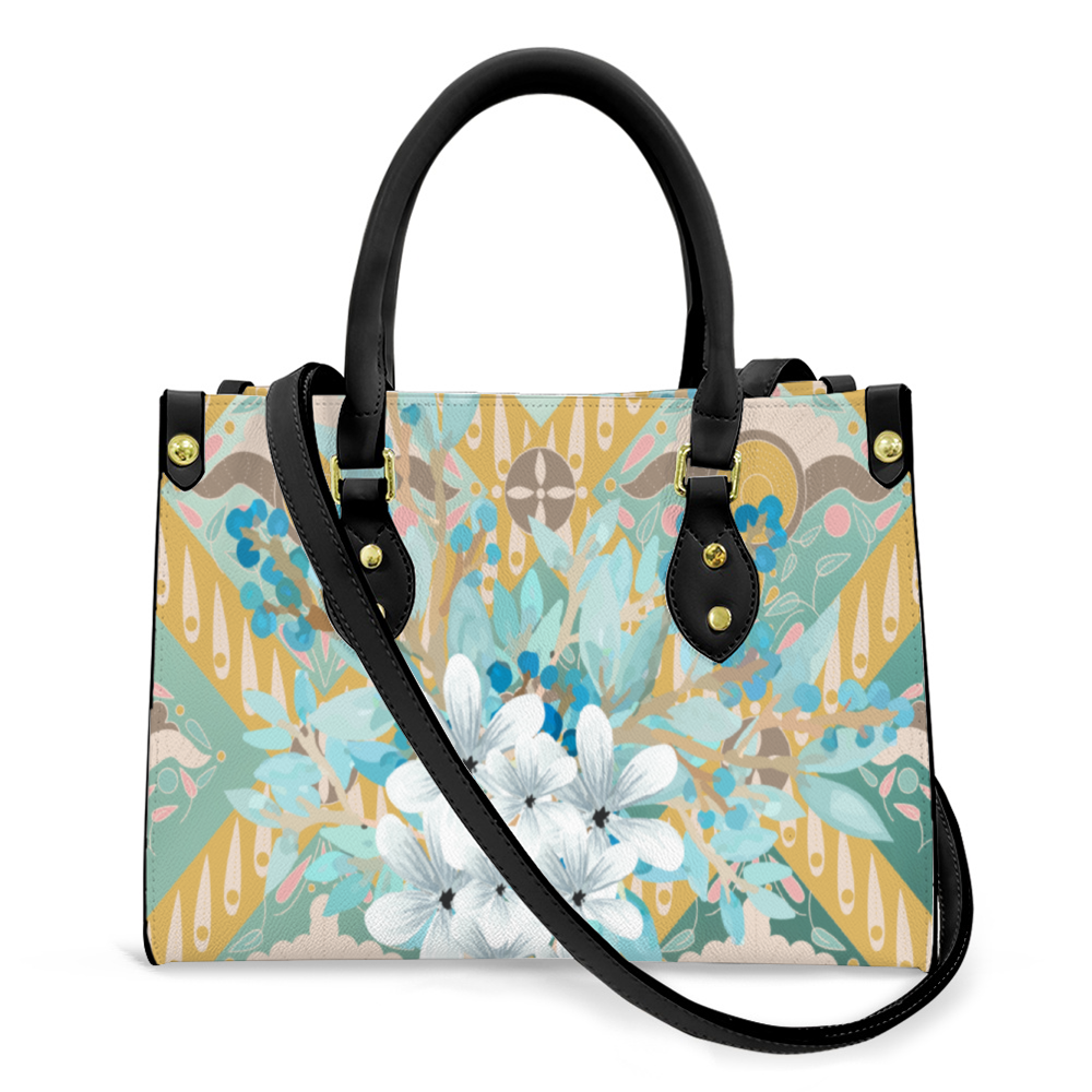 Yellow floral Women's Artificial Leather Handbag