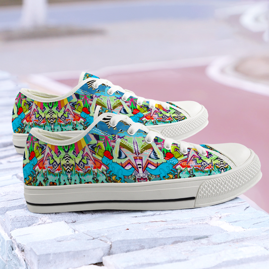 Urban Dino Canvas Shoes Low Top Sneakers