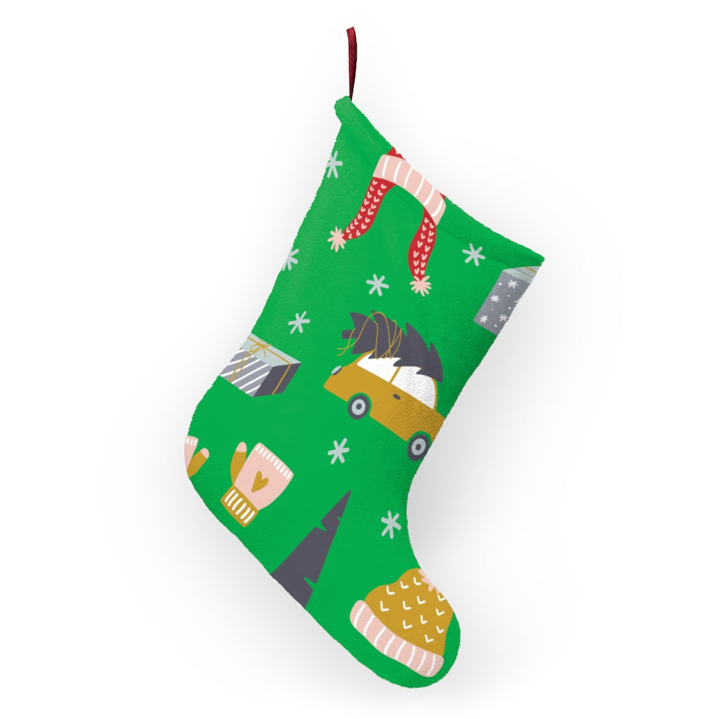 Vintage Holiday Christmas Stocking