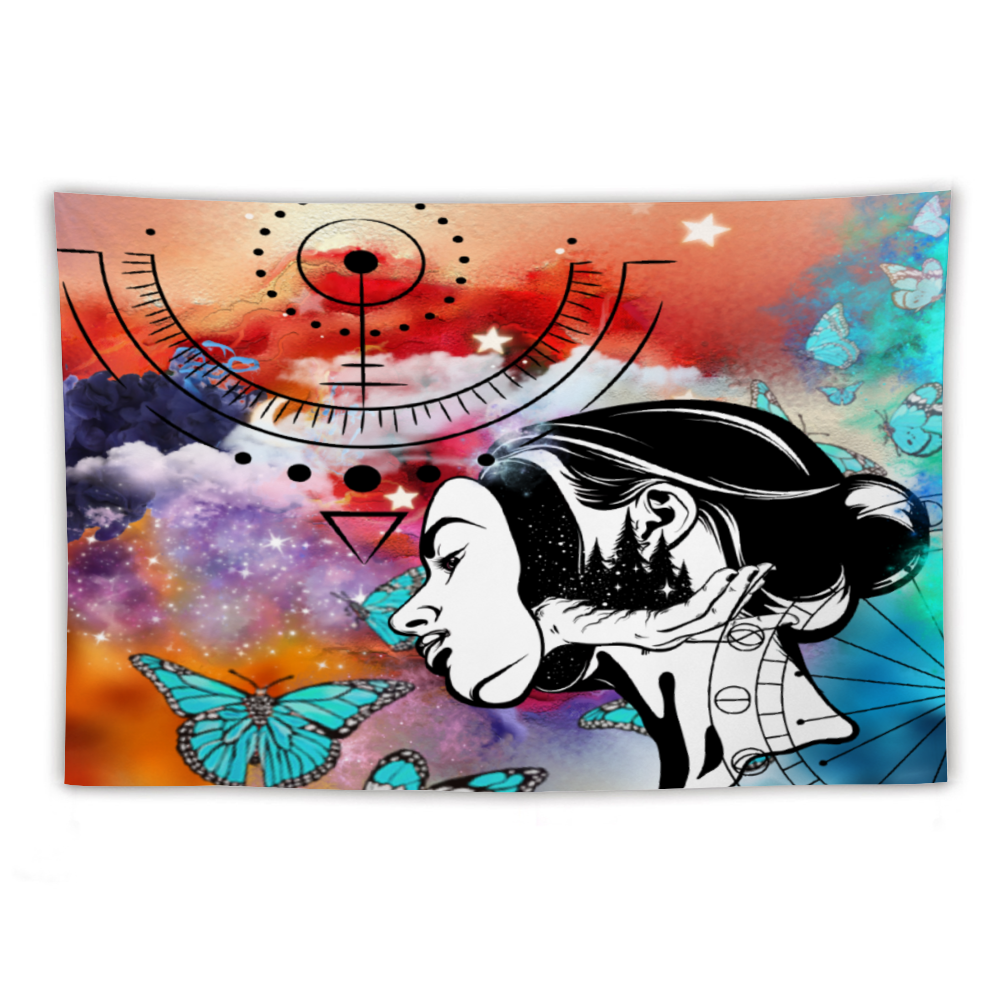 Worldly Universe Tapestry Wall Hanging 39" × 59''