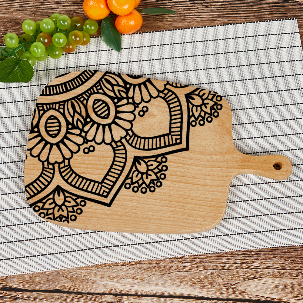 Mandala Custom Cutting Boards for Kitchen Wood Chopping Board 13" x 8"