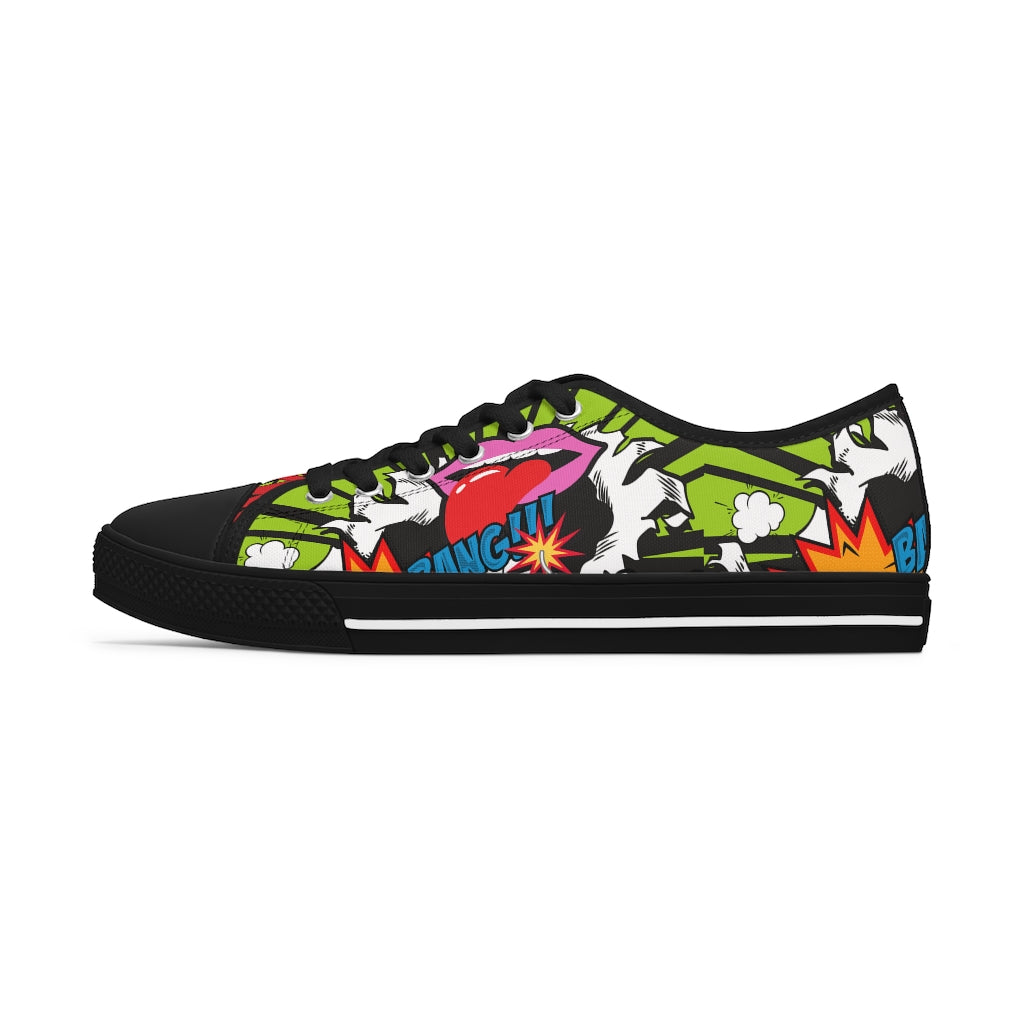 Retro comic Women's Low Top Sneakers