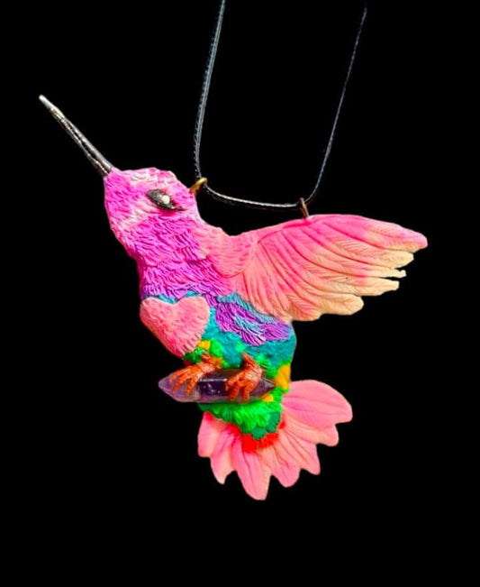 Hummingbird Pendant: Handmade