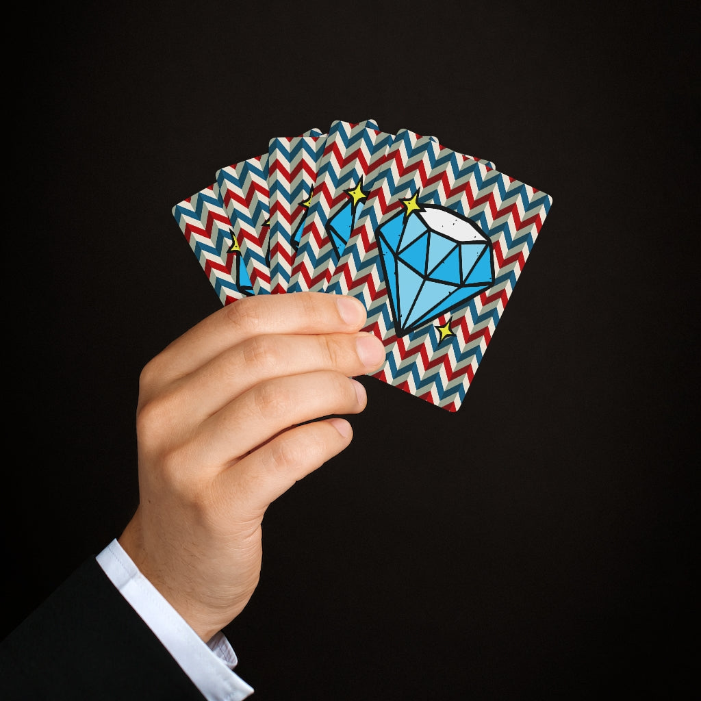 Pattern with diamond Custom Poker Cards