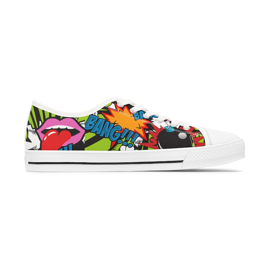 Retro comic Women's Low Top Sneakers