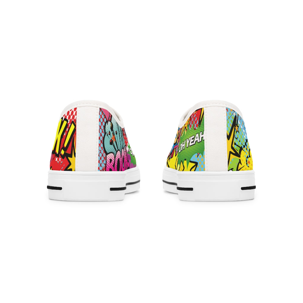 Comic book style Women's Low Top Sneakers