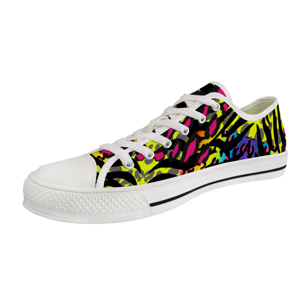 Neon animal print Low Top Sneakers