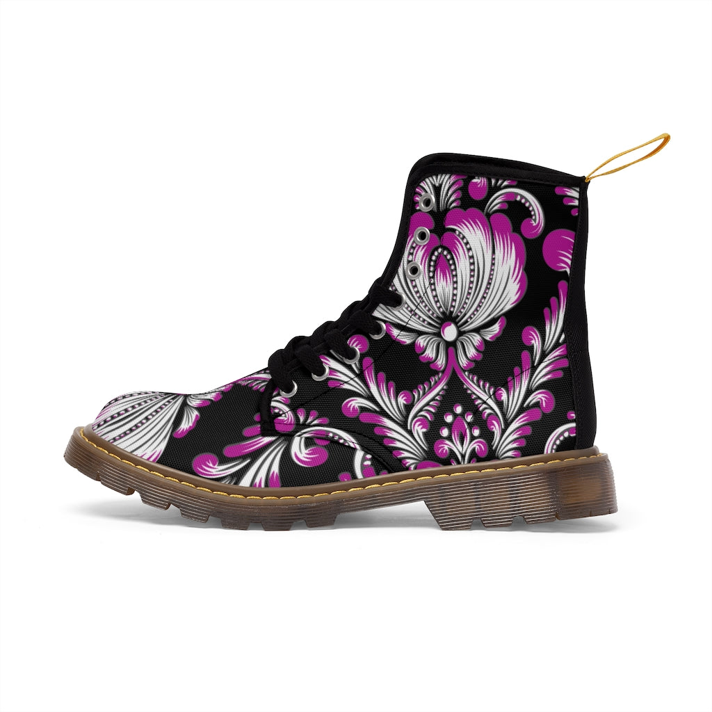 Pink Baroque Women's Canvas Boots