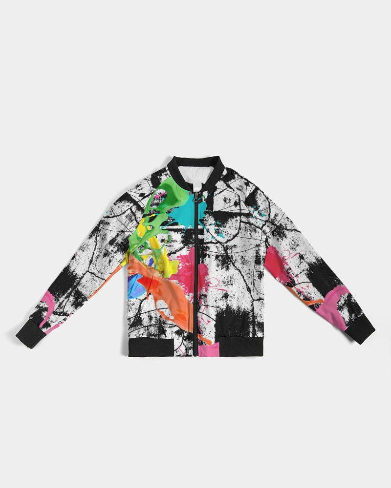 Color splash Abstract Women's Bomber Jacket