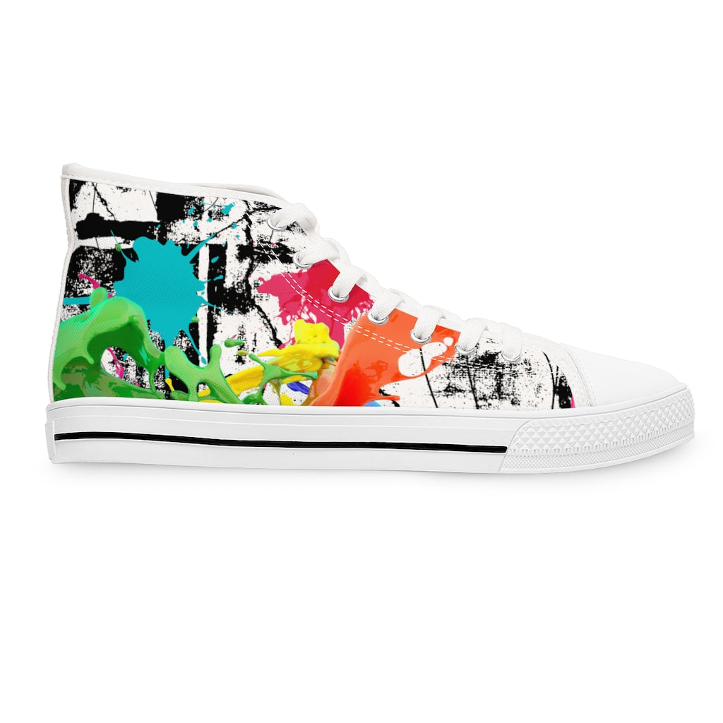 Color splash Women's High Top Sneakers