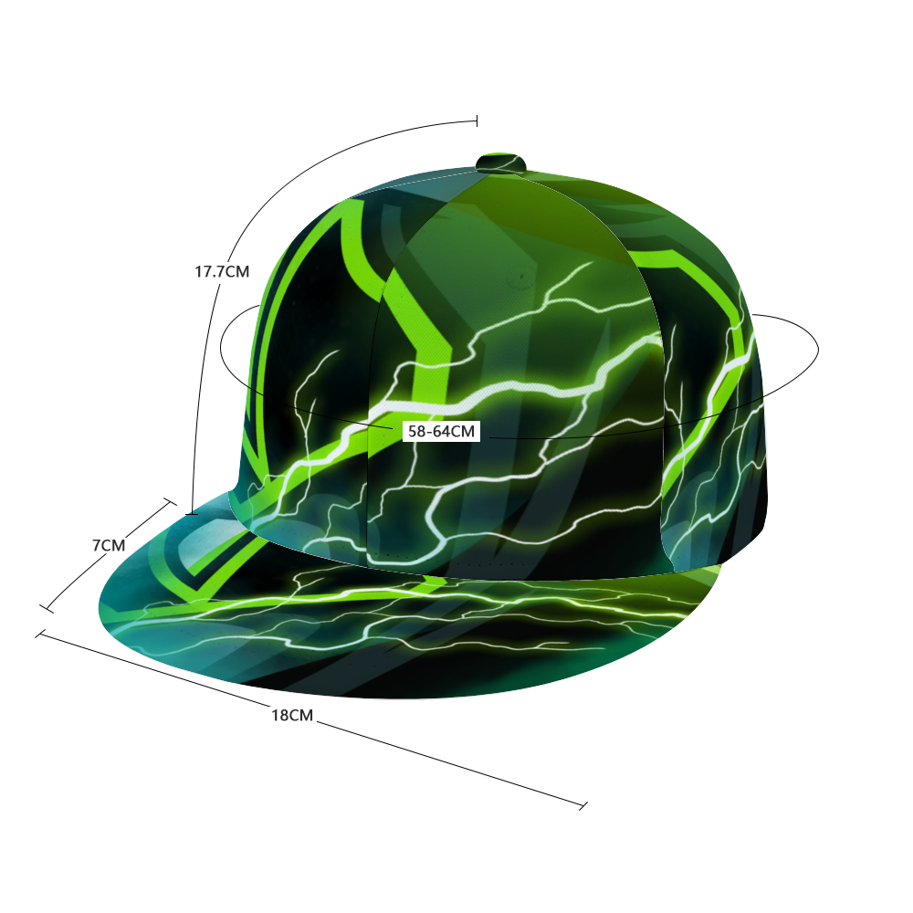  Green Lightning Custom All Over Print Unisex Adjustable Trucker Hat