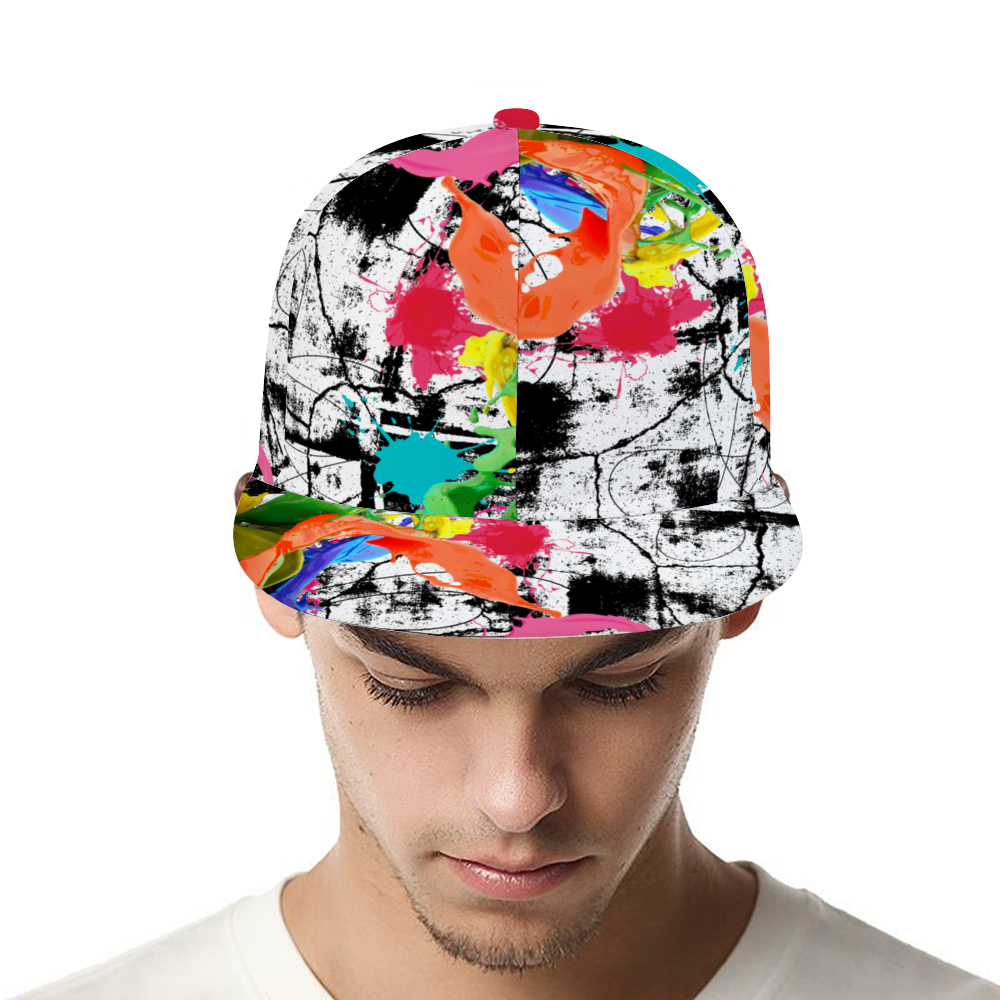  Abstract color splash Custom All Over Print Unisex Adjustable Trucker Hat