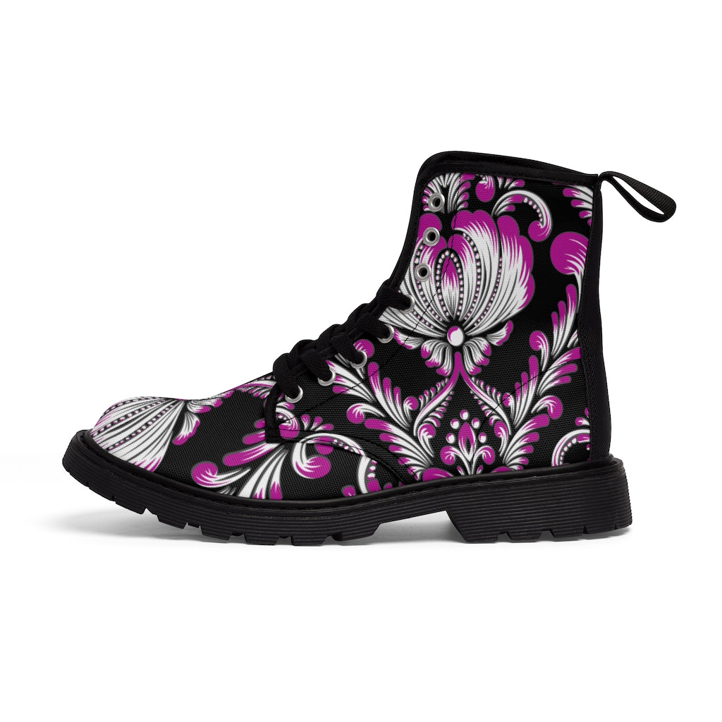 Pink Baroque Women's Canvas Boots