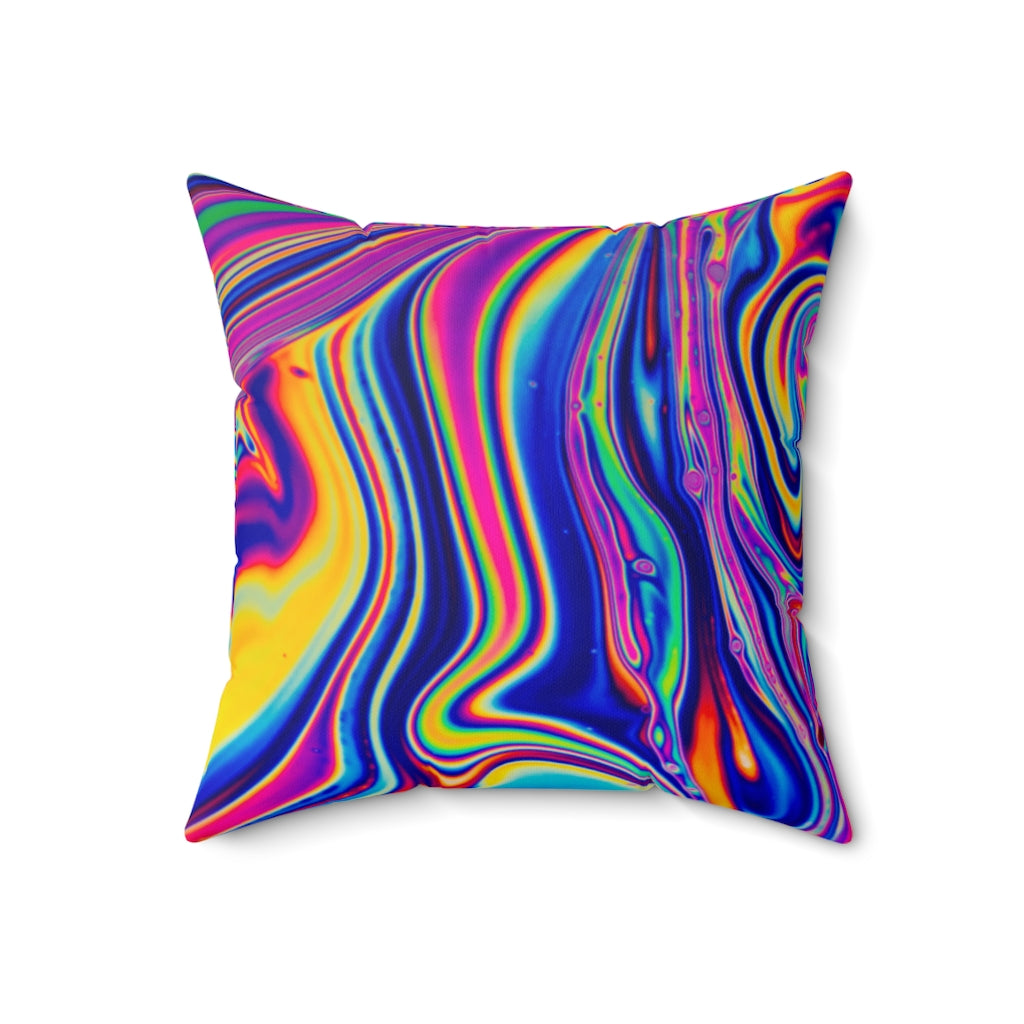 Trippy Spun Polyester Square Pillow