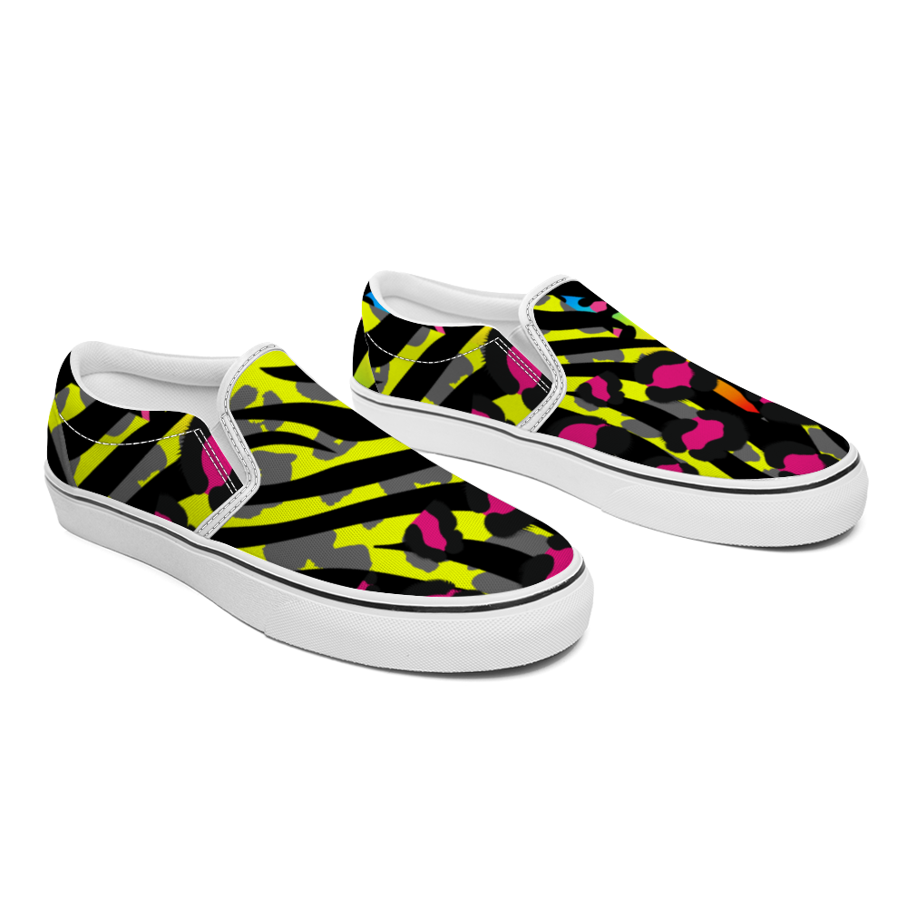 Neon animal  Unisex Slip On Shoes