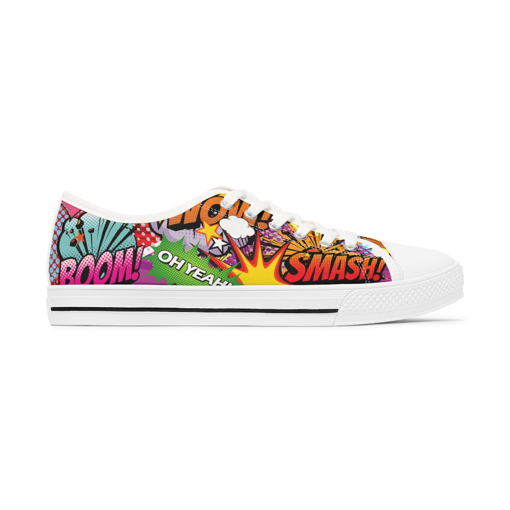 Comic book style Women's Low Top Sneakers