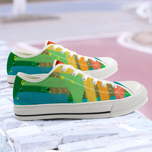 Abstract rainbow Canvas Shoes Low Top Sneakers