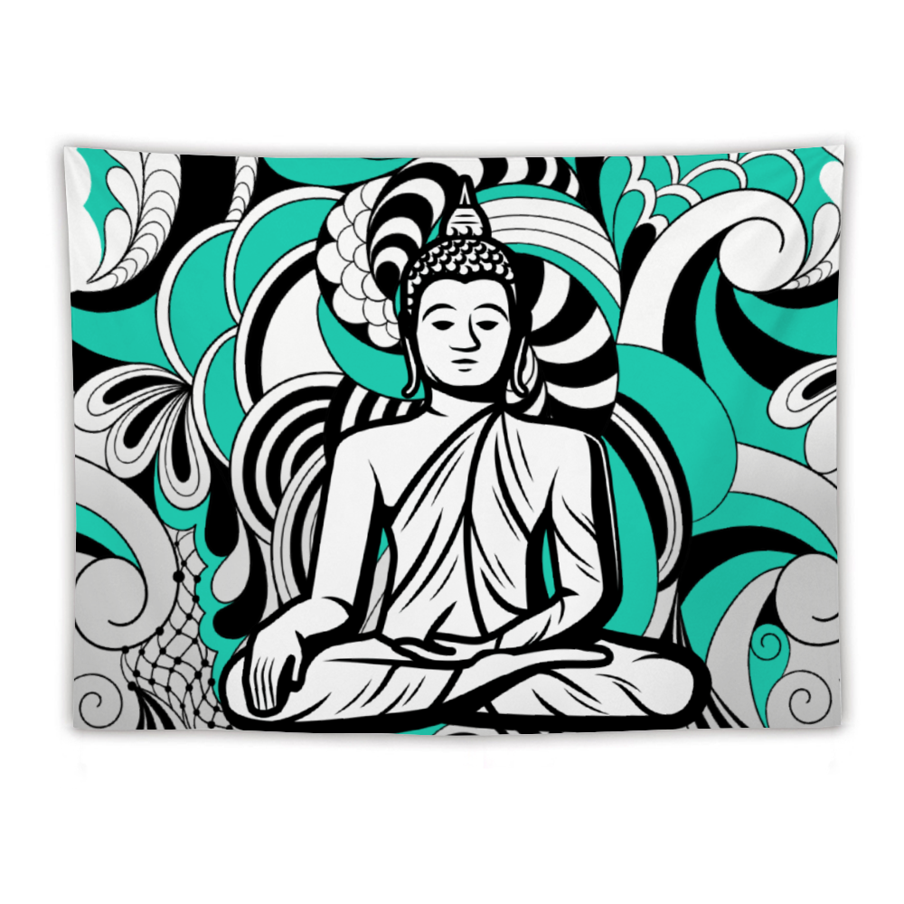 Buddha zen Tapestry  59" × 79''