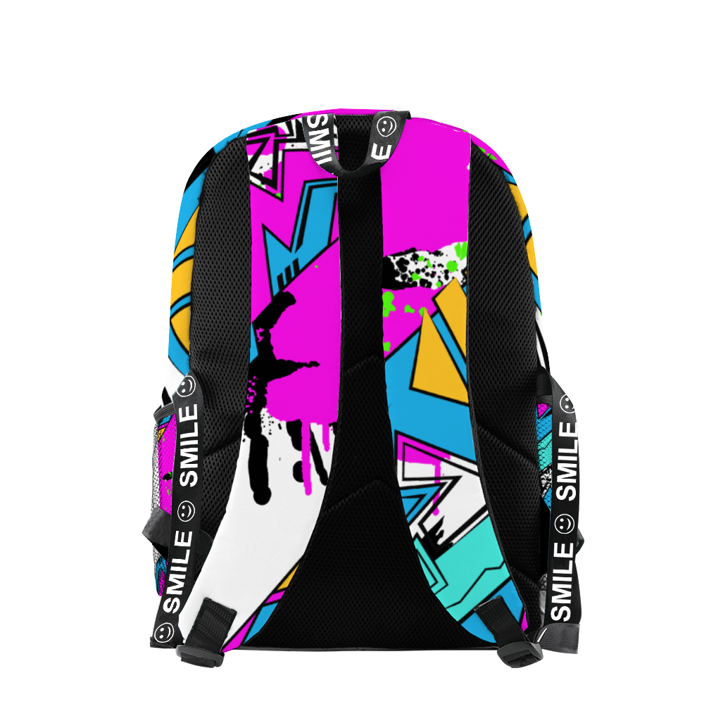 Graffiti style 12" x 17" x 7" Backpack with Straps