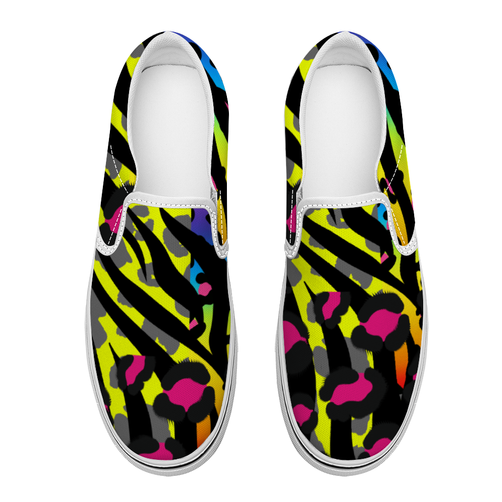 Neon animal  Unisex Slip On Shoes