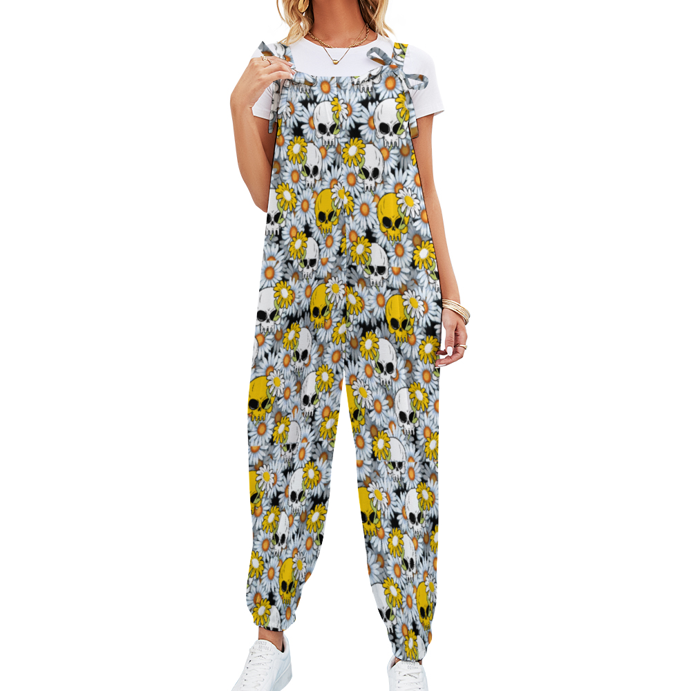 Daisy & Skull Women's Jumpsuit with Suspender