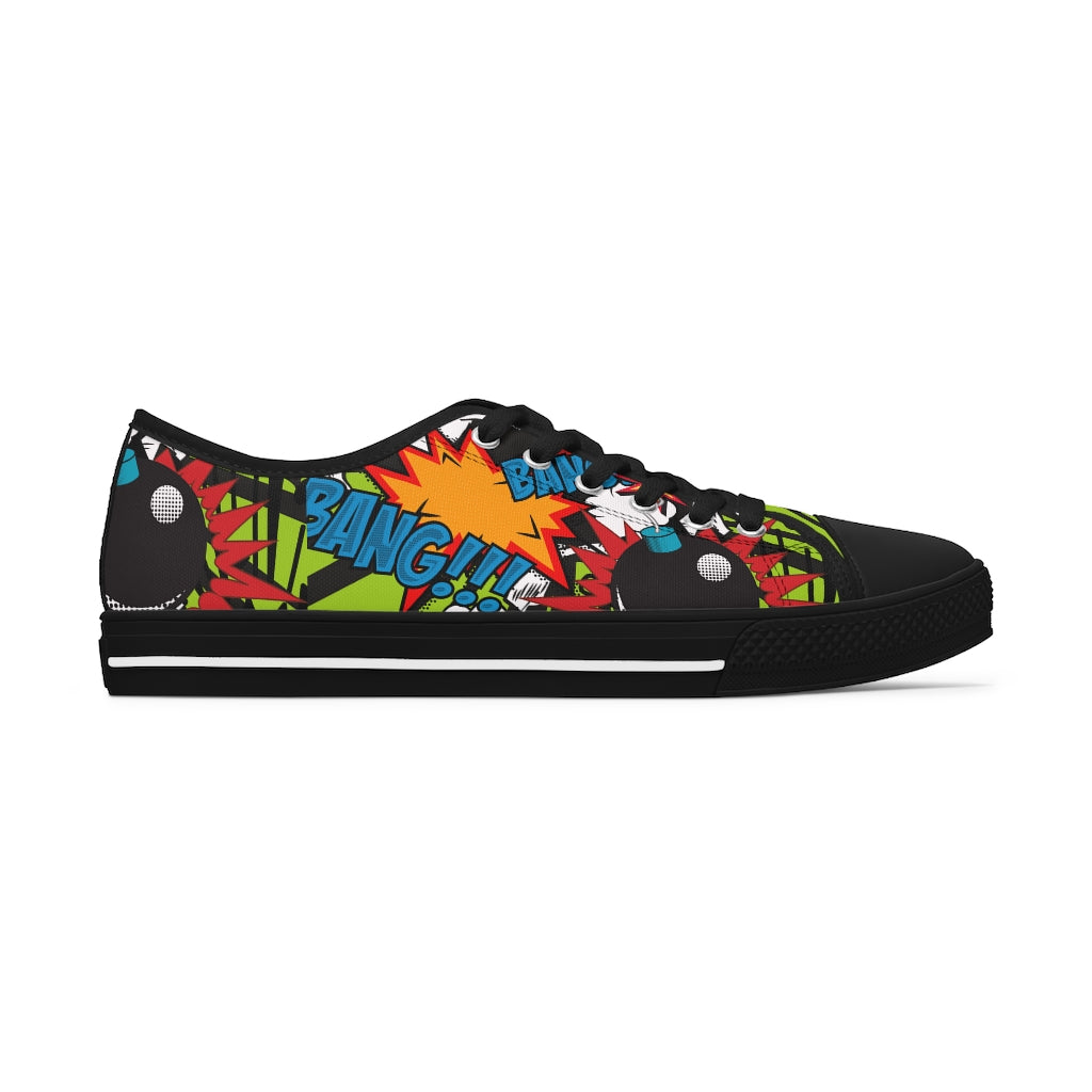 Retro comic Women's Low Top Sneakers