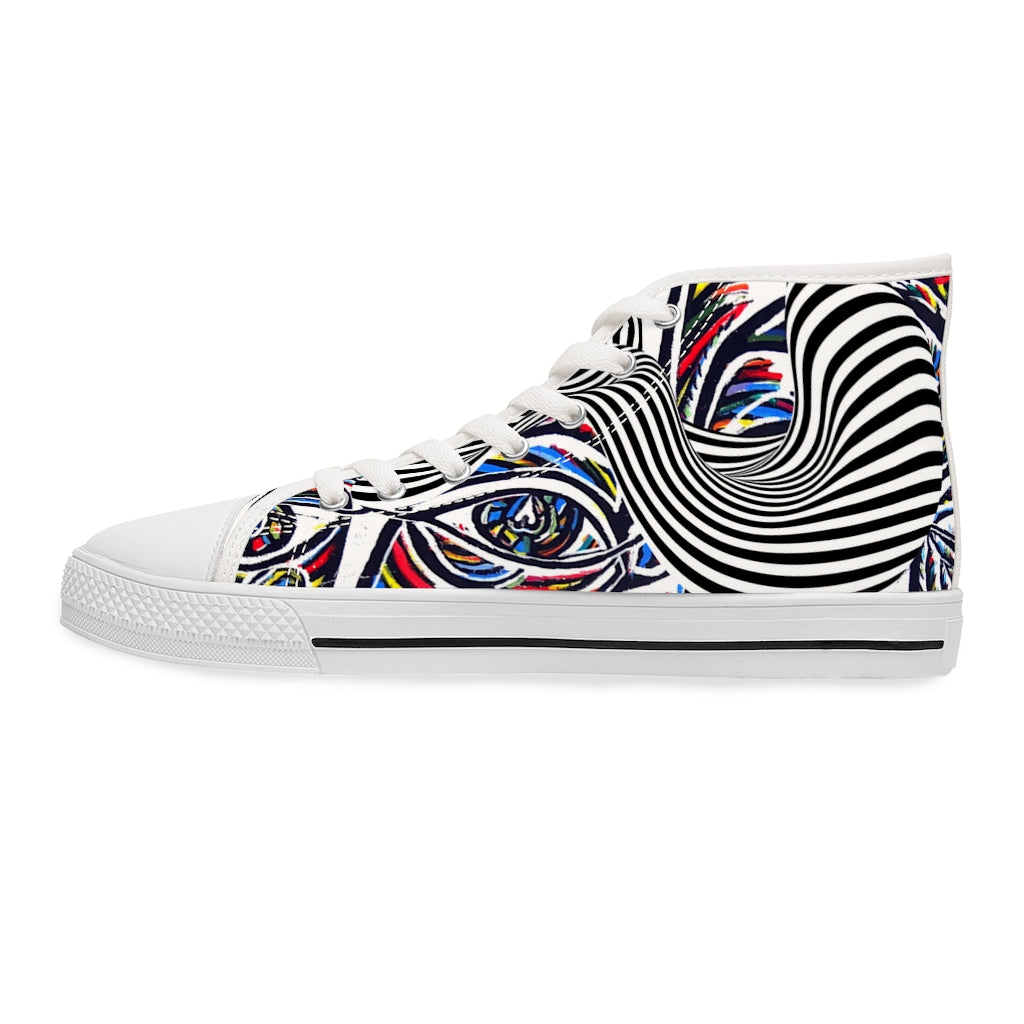 Abstract mind Women's High Top Sneakers