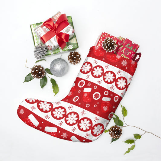 Red and White Christmas Stocking