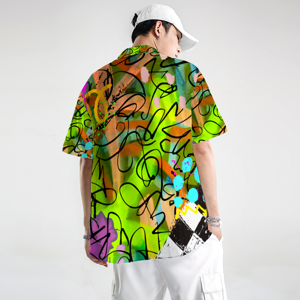 Graffiti style Short Sleeves Shirt Unisex Hawaiian shirt