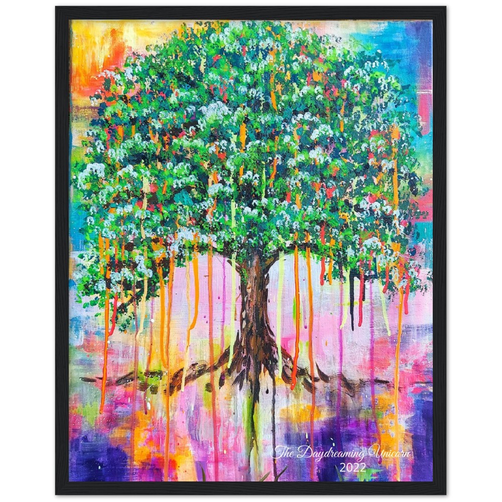 Tree Goddess Atharia Premium Matte Paper Wooden Black Frame Poster 16 x 20