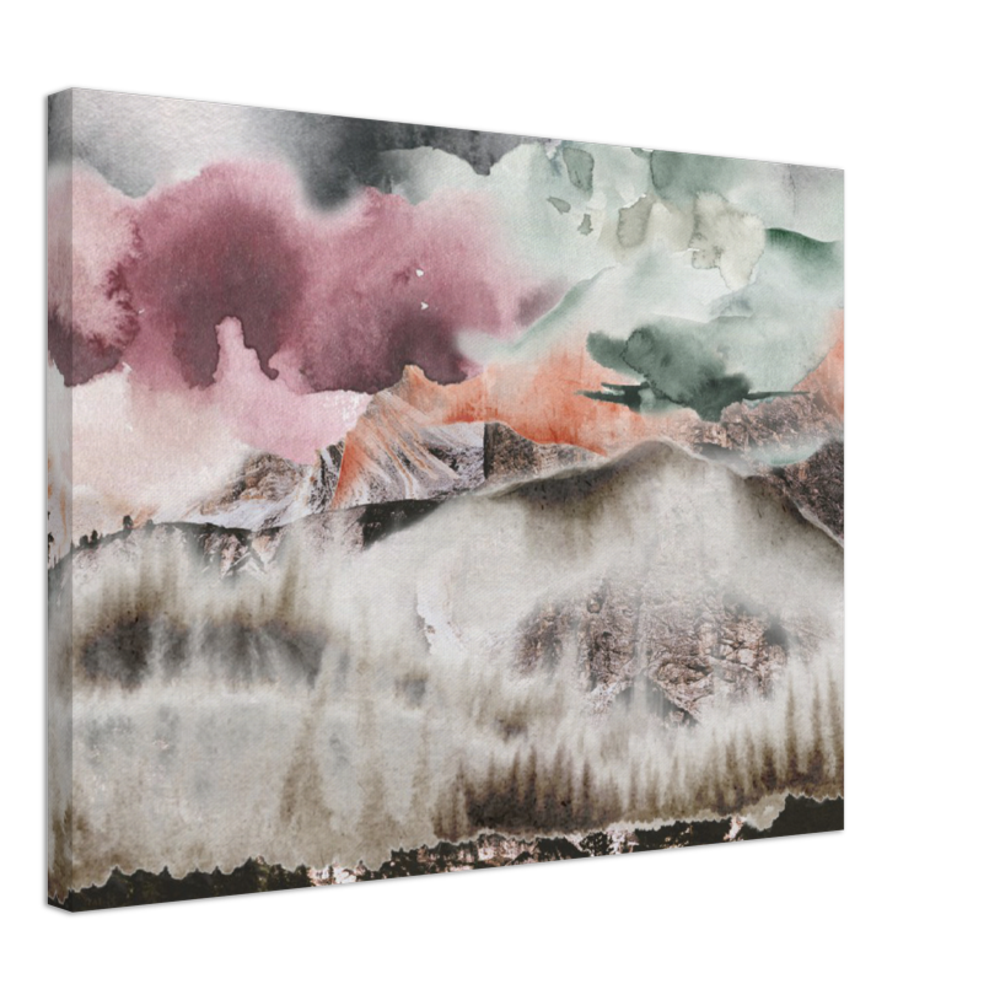 Mountain view abstract digital canvas