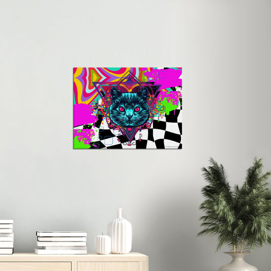 Trippy space cat Canvas 18x24