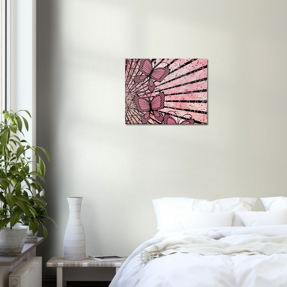 Pink abstract butterfly 16x20 Canvas