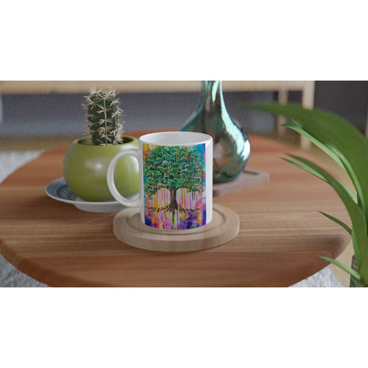 Tree Goddess Atharia White 11oz Ceramic Mug