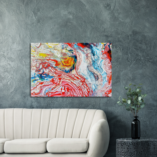 Red sea abstract wrapped Canvas wall art