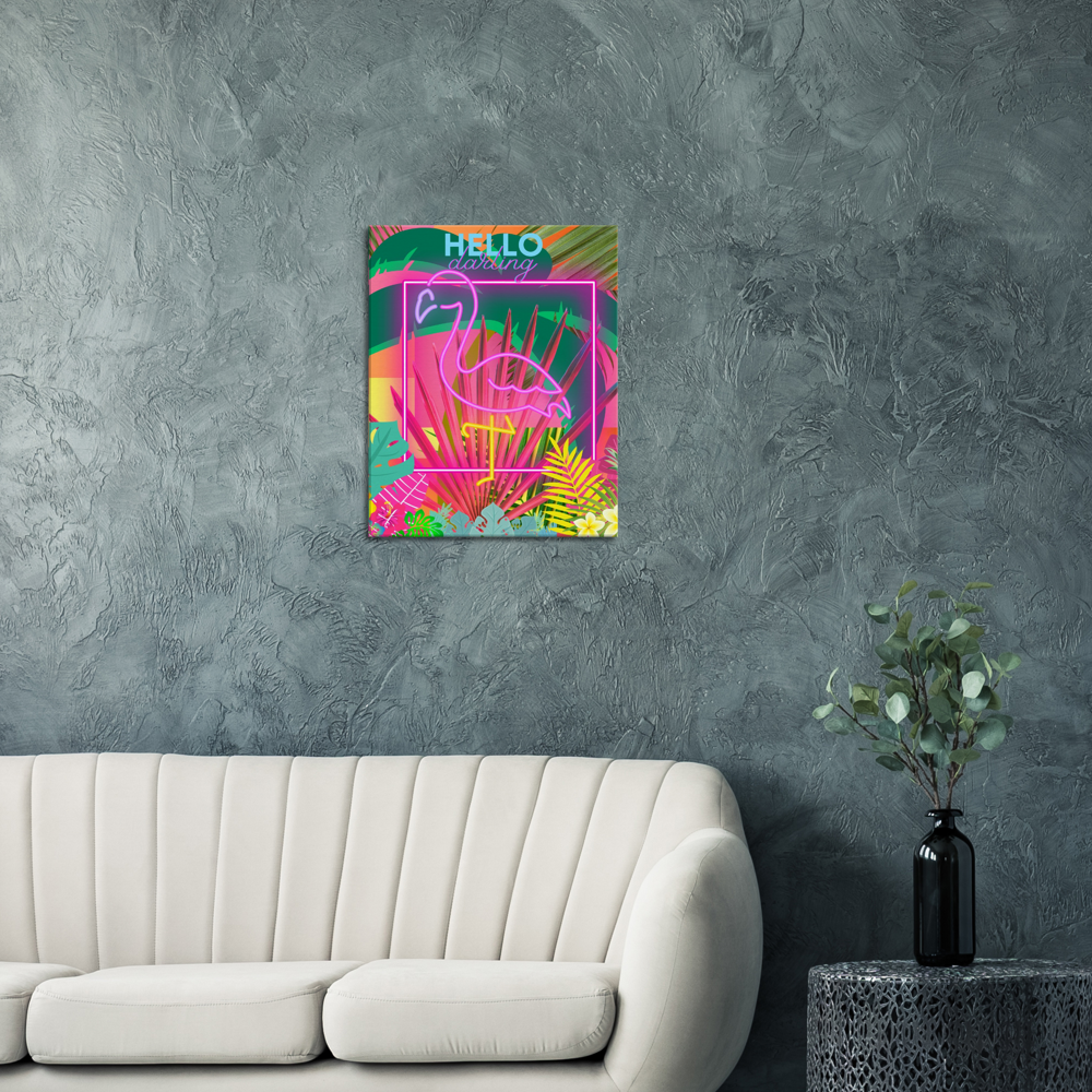 Tropical Hello Darling Canvas 16x20