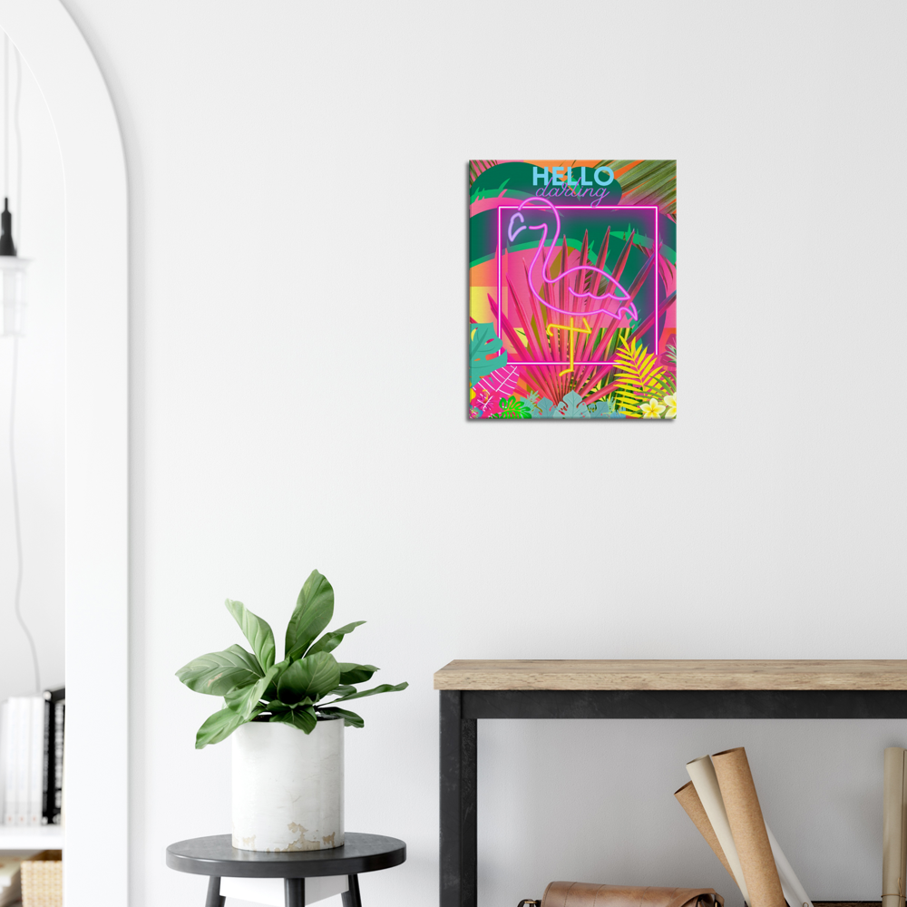 Tropical Hello Darling Canvas 16x20