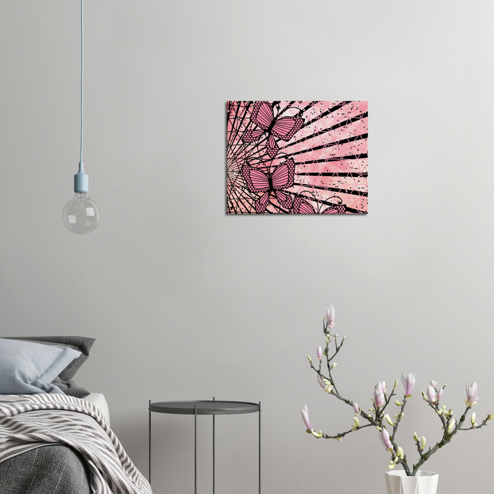 Pink abstract butterfly 16x20 Canvas