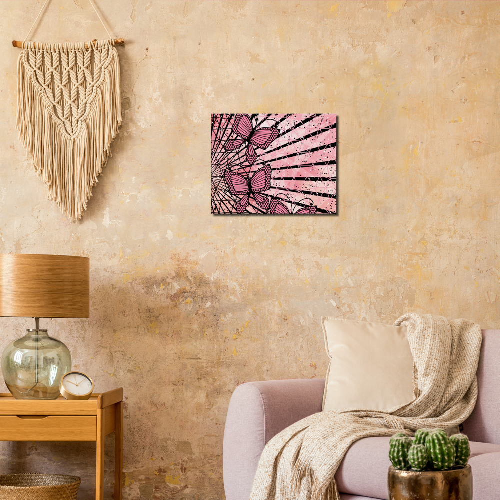 Pink abstract butterfly 16x20 Canvas