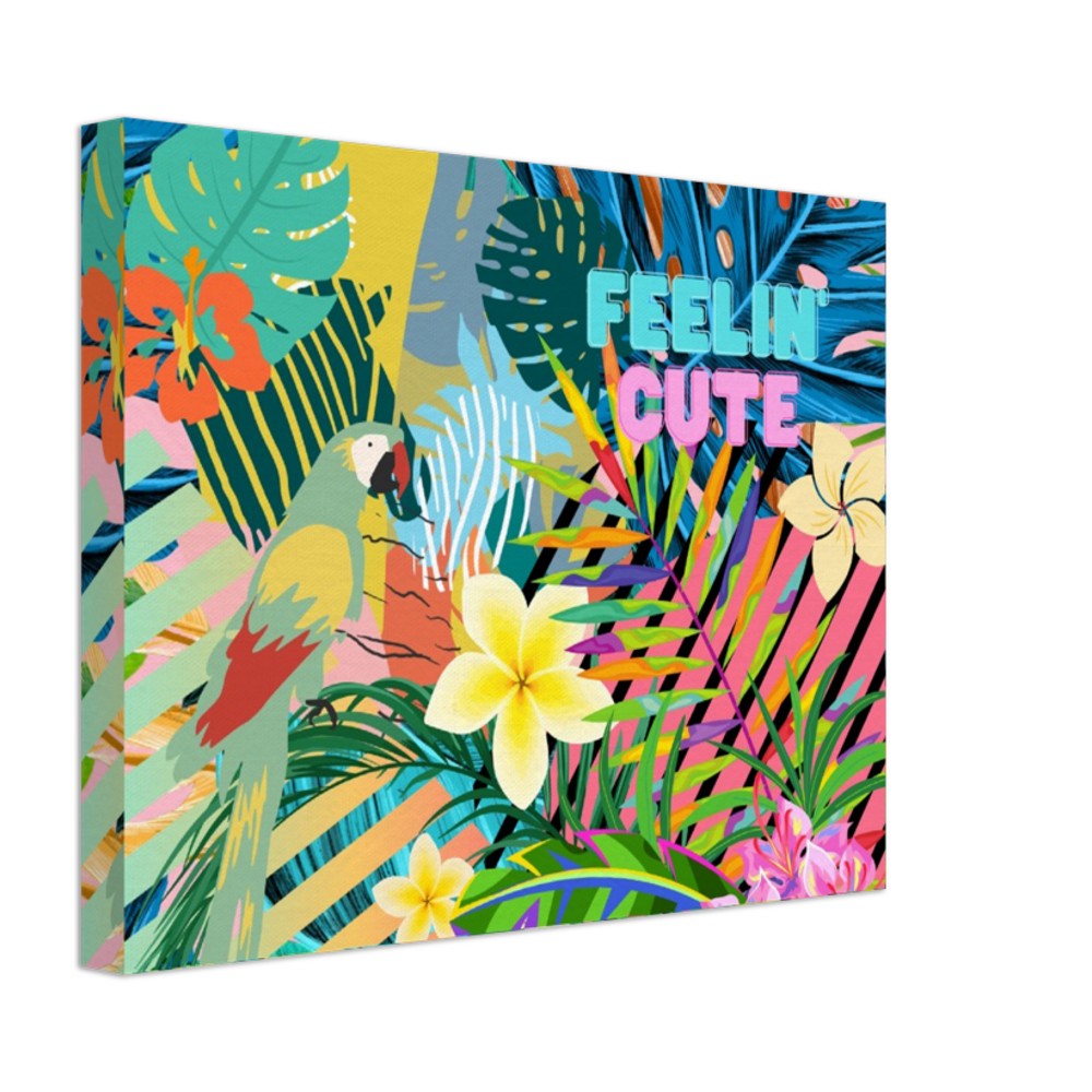 Tropical Feelin' Cute Canvas 11x14