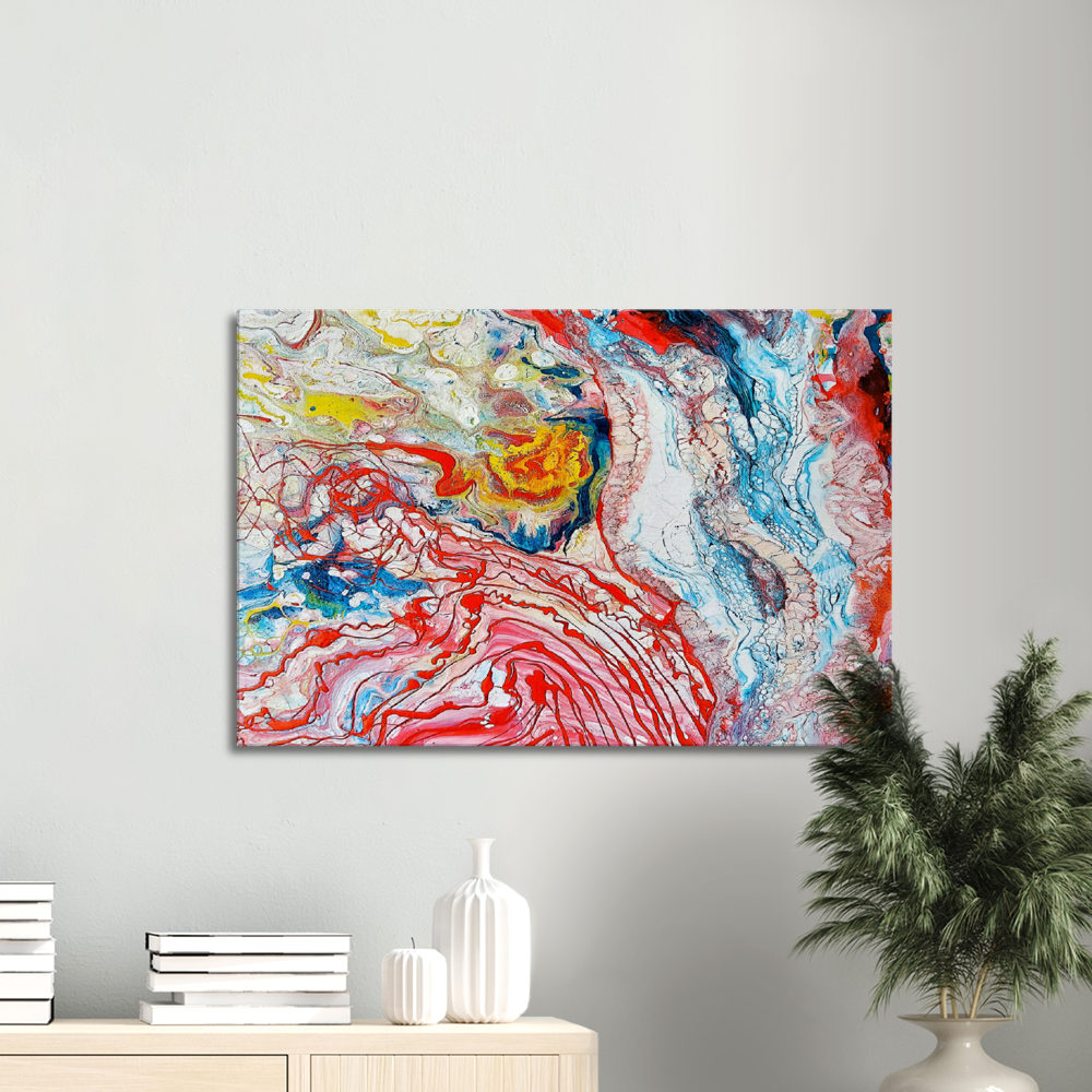 Red sea abstract wrapped Canvas wall art