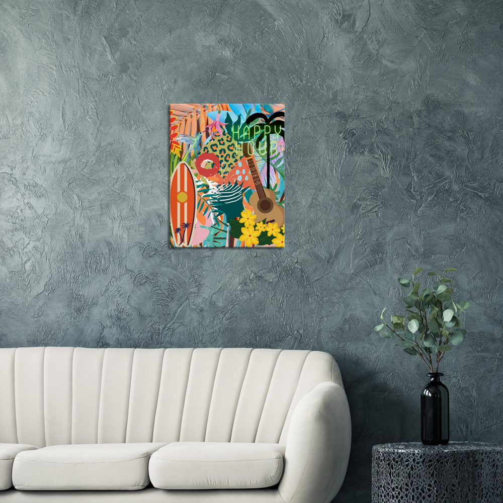 Tropical Happy Hour Canvas 16x20