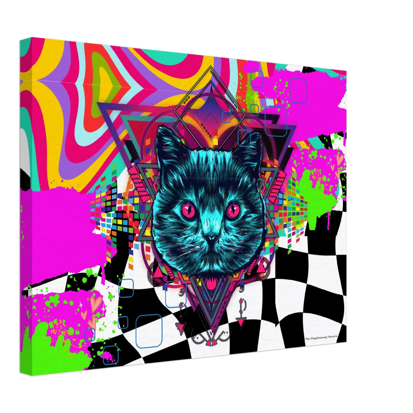 Trippy space cat Canvas 18x24