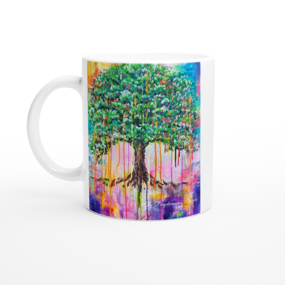 Tree Goddess Atharia White 11oz Ceramic Mug